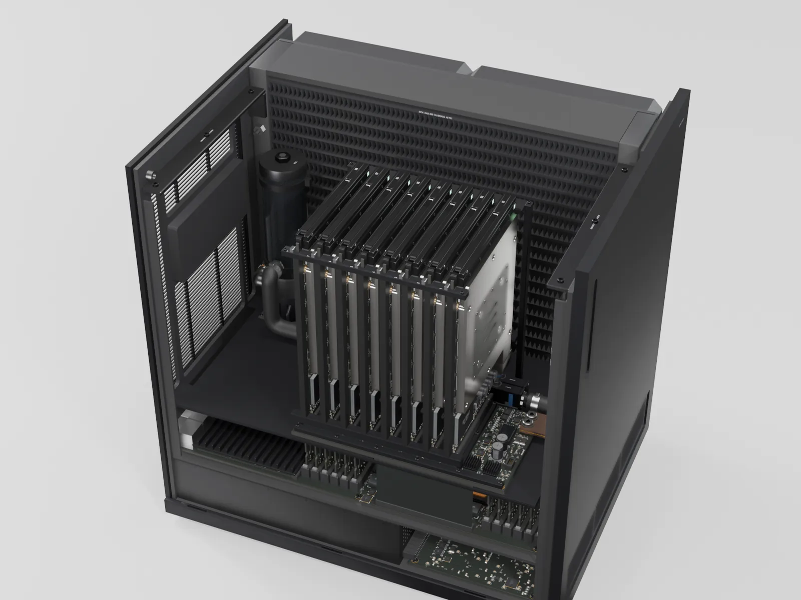 Cut-away of SPM Thor with 8 GPU blades populated
